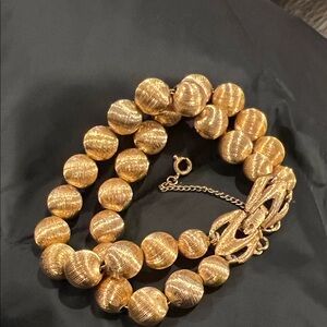 Monet Gold Textured Bracelet